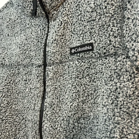 Columbia Sherpa Fleece Jacket Womens Medium Gray Full Zip Cozy Outdoor - Picture 4 of 7